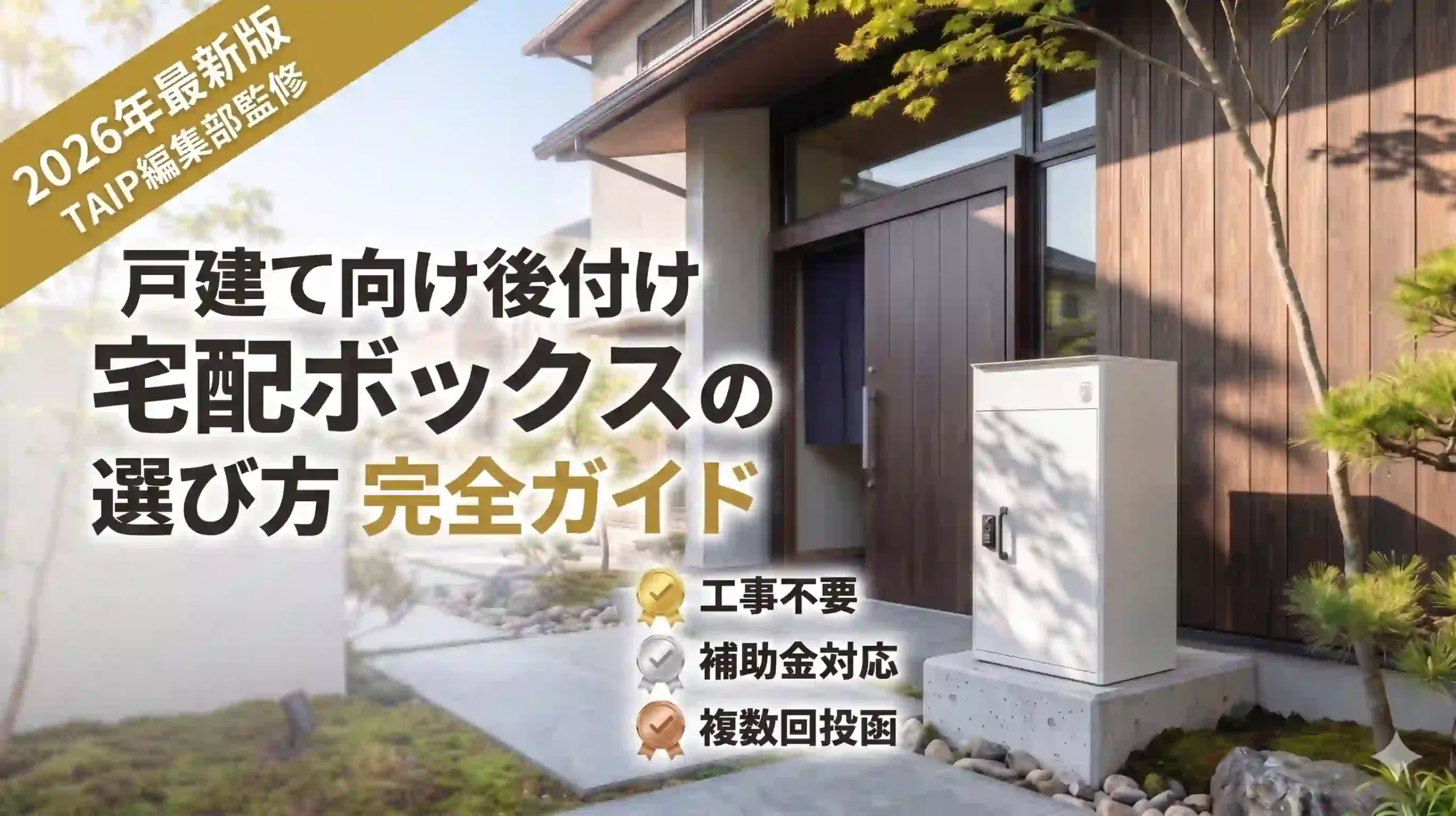 【2026年最新】戸建て向け後付け宅配ボックスの選び方完全ガイド）」