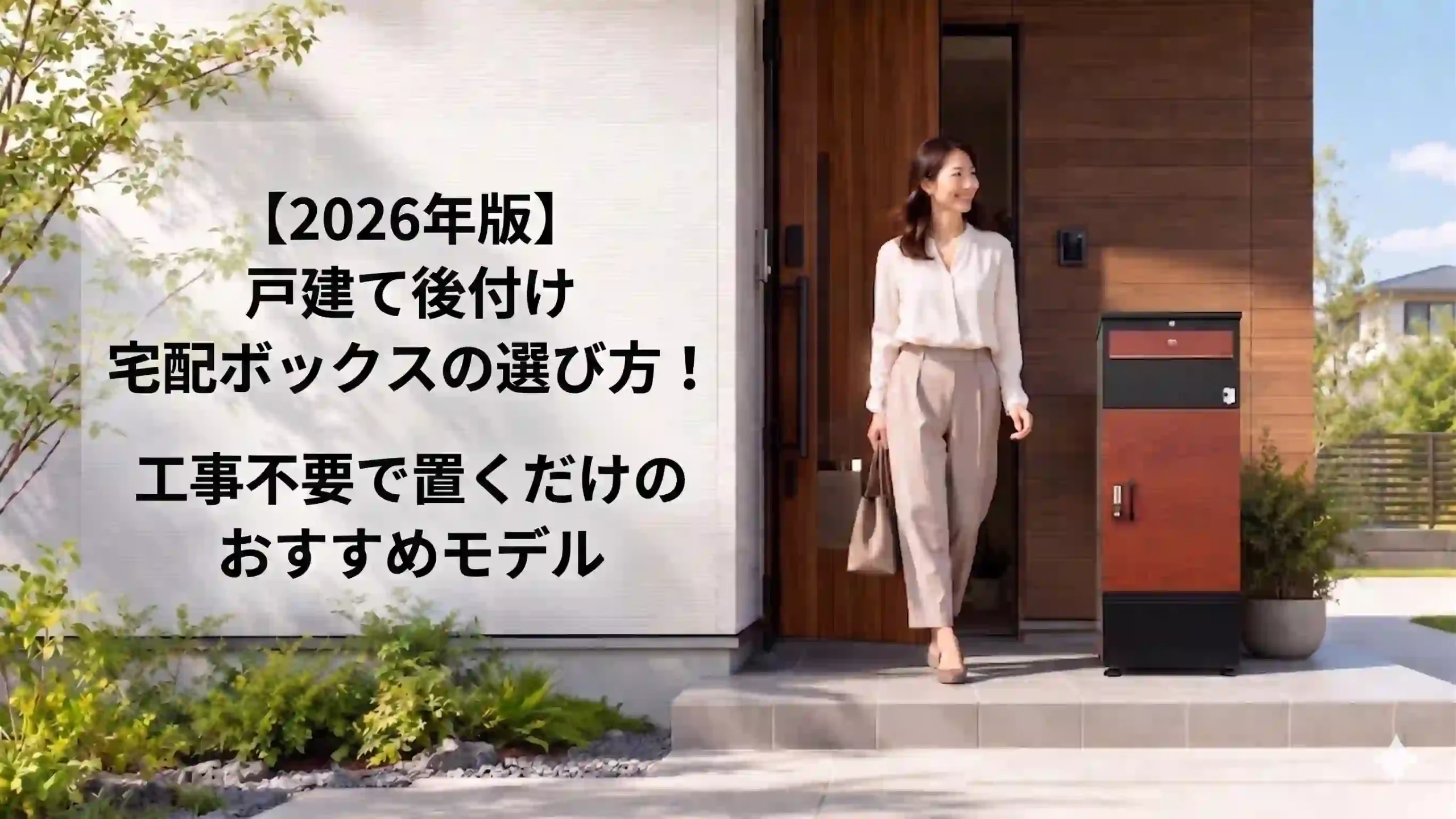 【2026年版】戸建て後付け宅配ボックスの選び方！工事不要で置くだけのおすすめモデル