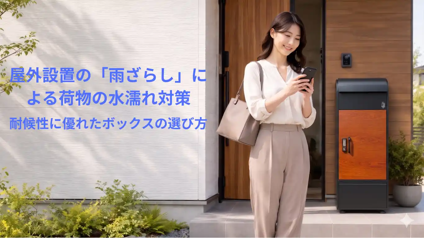 屋外設置の「雨ざらし」による荷物の水濡れ対策と、耐候性に優れたボックスの選び方