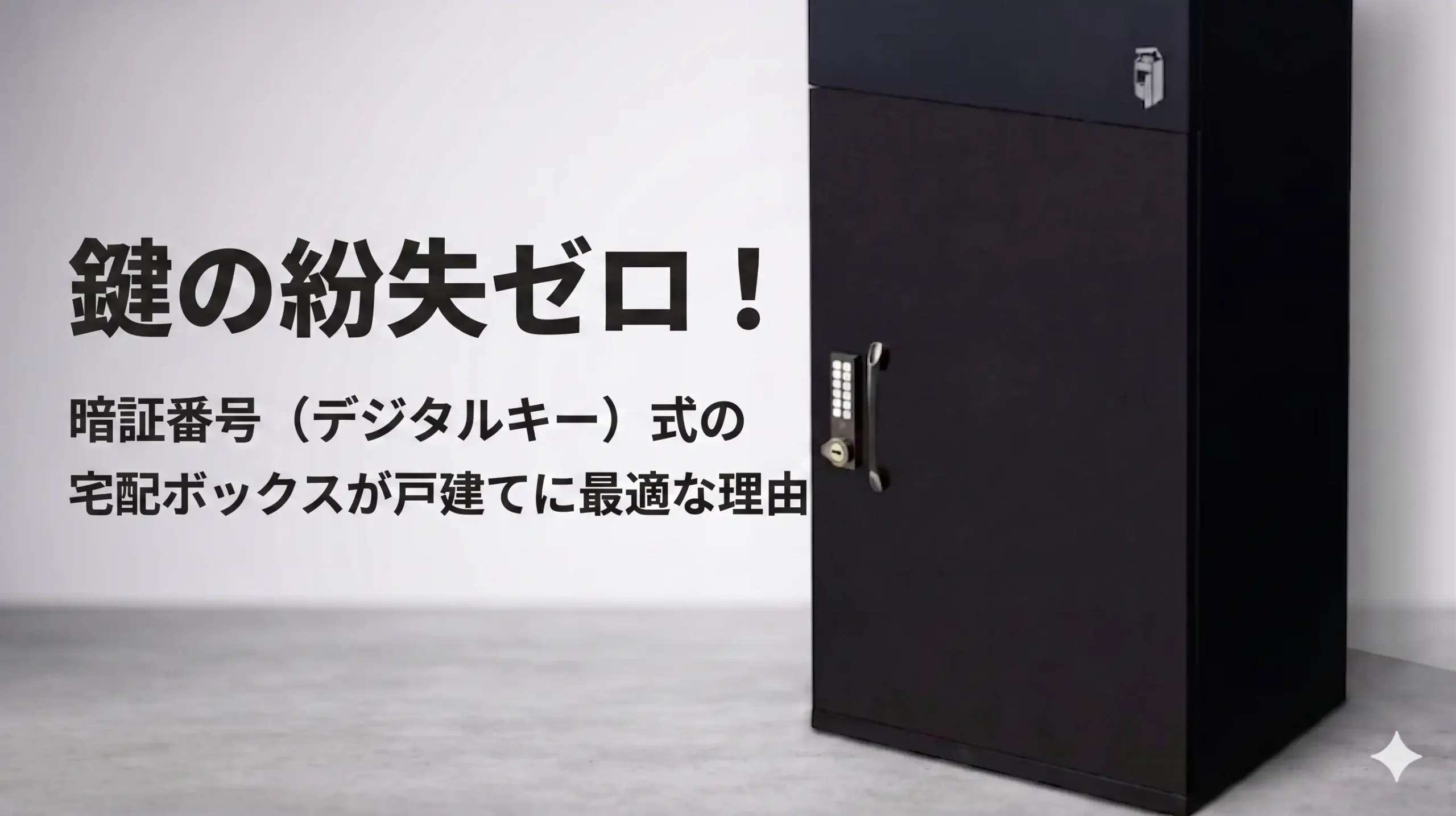 鍵の紛失ゼロ！暗証番号（デジタルキー）式の宅配ボックスが戸建てに最適な理由