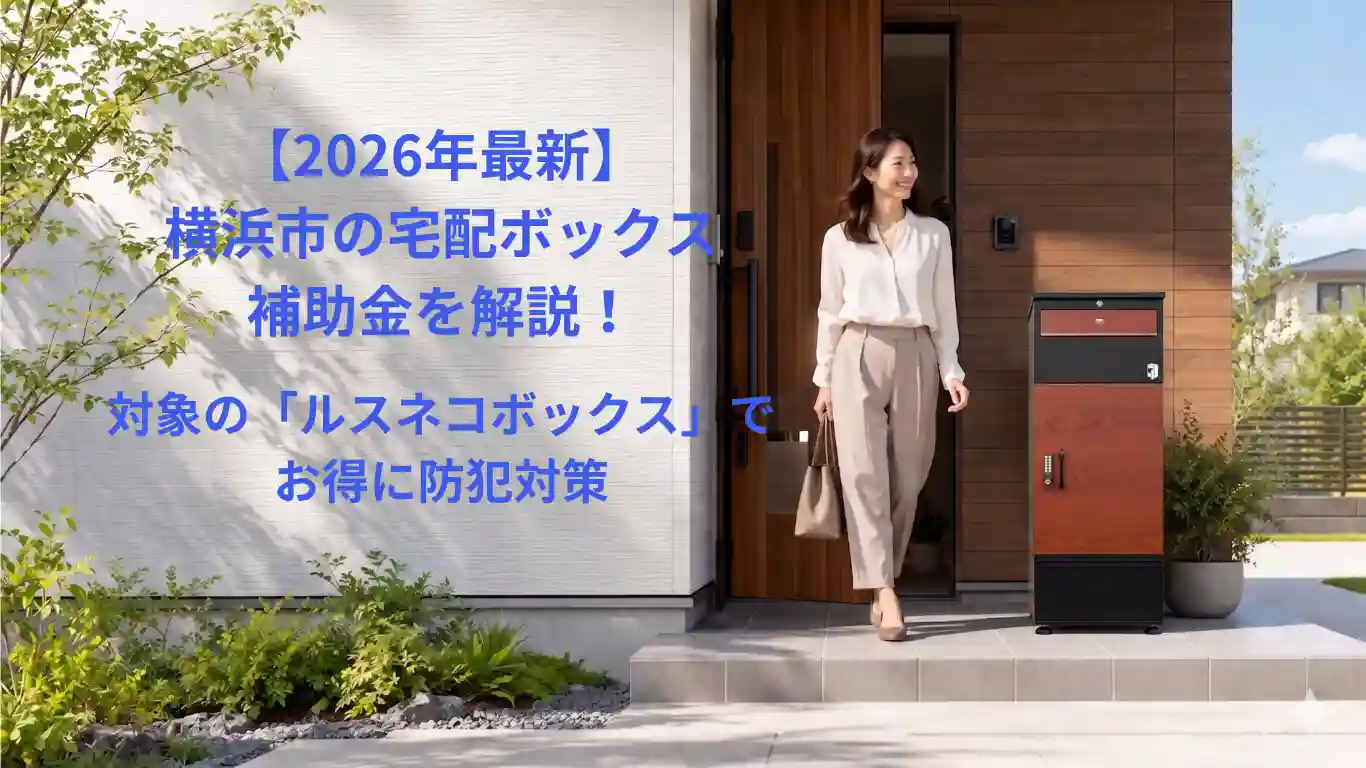 【2026年最新】横浜市の宅配ボックス補助金（よこはま安心ボックス）を解説！対象の「ルスネコボックス」でお得に防犯対策