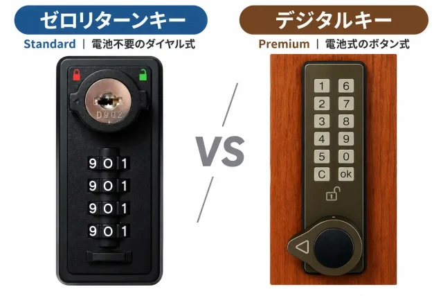 スタンダードはゼロリターンキー、プレミアムはデジタルキー