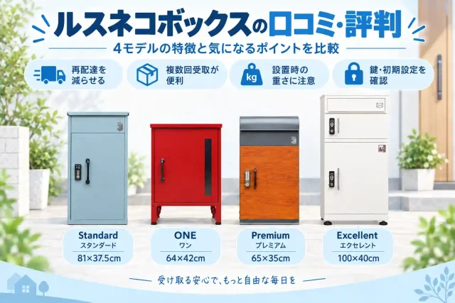 ルスネコボックス4モデルの比較